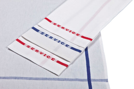 Servicetuch, Halbleinen